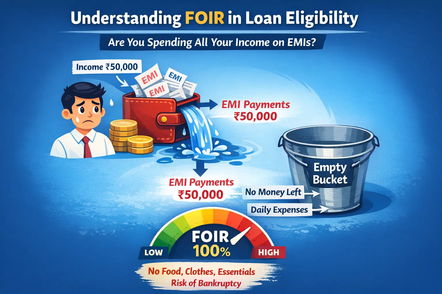 FOIR and income multiplier explained with loan eligibility example